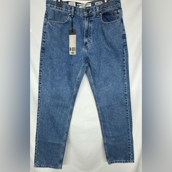 Men's Harley-Davidson Traditional Denim Blue Jeans Size 34x34